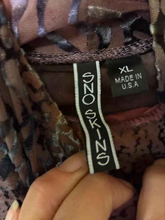 Sno Skins Sheer Turtleneck Top And Scarf NWOT Multi Color - Picture 4 of 4